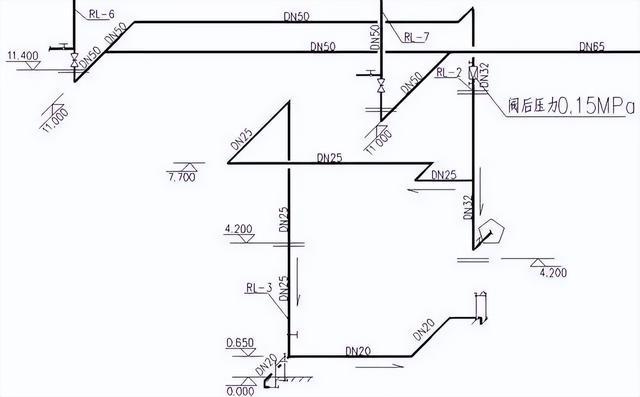 三层热水回水系统图实例施工，连十层图纸都有！快快学习一波！
